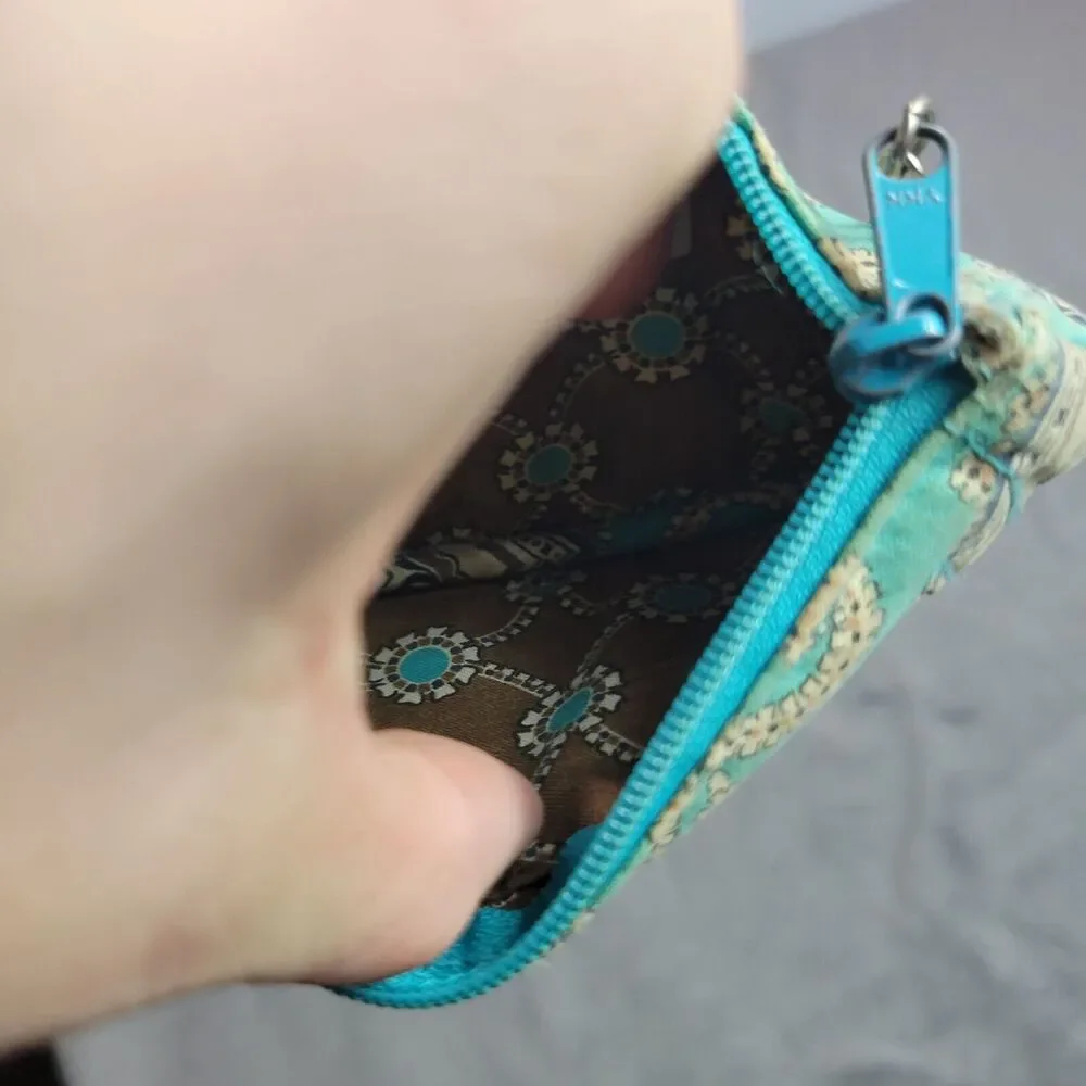 Vera Bradley Zip Coin Purse Clutch With Keychain In‎ Paisley Pattern - Picture 6 of 7